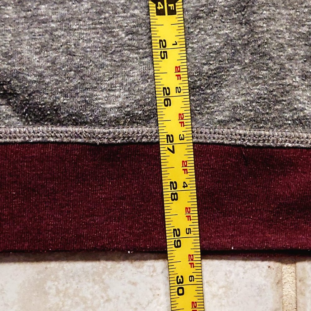 Cape Cod Vintage style college Grey and Burgundy Sweatshirt - Picture 10 of 12